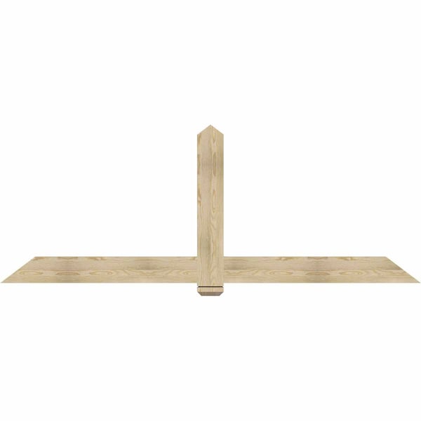 Ekena Millwork Eugene Rough Sawn Timber Gable Bracket, Douglas Fir, 96"W x 36"H x 2"D x 6"F, 9/12 Pitch GBW096X36X0206EUG00RDF - main